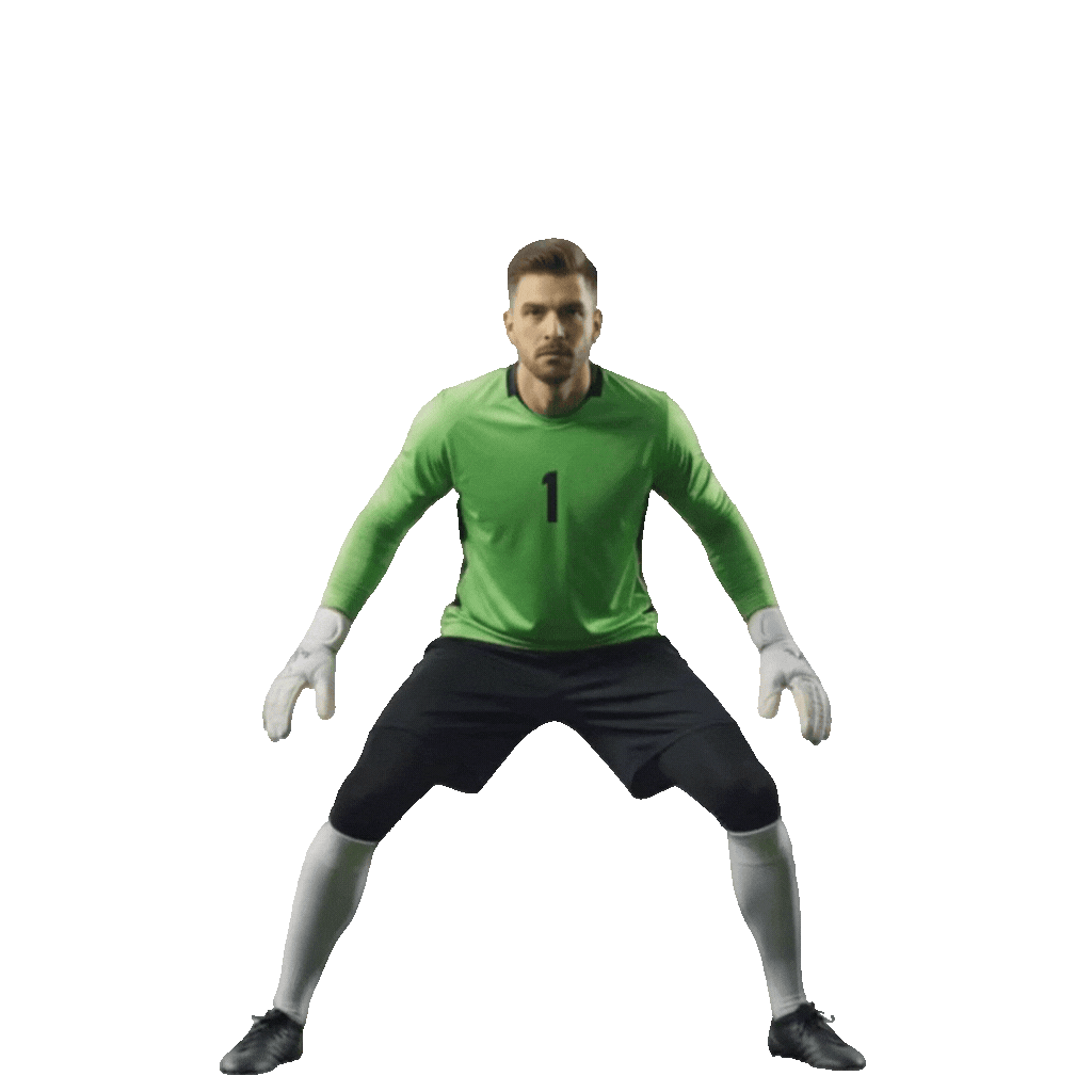 Goleiro aquecendo